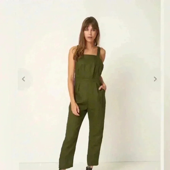 Rue Stiic HATTIE OVERALLS in khaki mustang - Picture 1 of 7